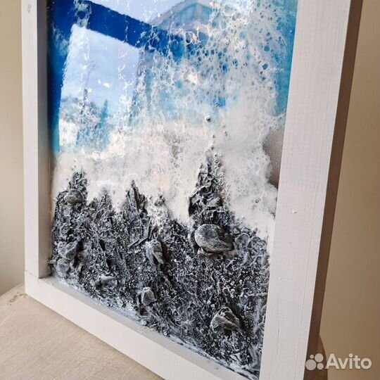 Картина из эпоксидной смолы «Морская пена»