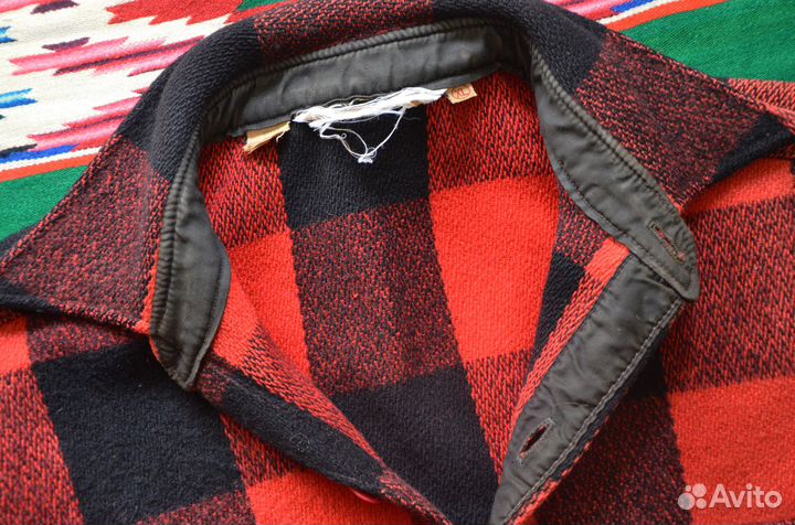 60's Тяжелая Рубашка Woolrich Made In USA XL