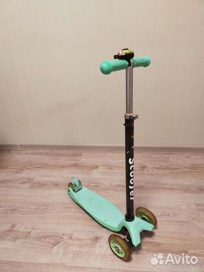 Самокат детский трехколесный светящиеся колеса