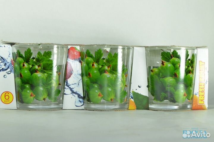 Набор стаканов низких 230мл/6шт/крыжовник/ Ч