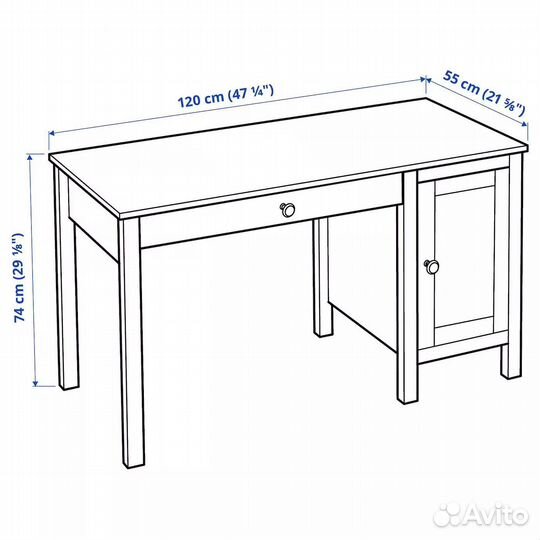 Письменный стол с ящиками и тумбой IKEA