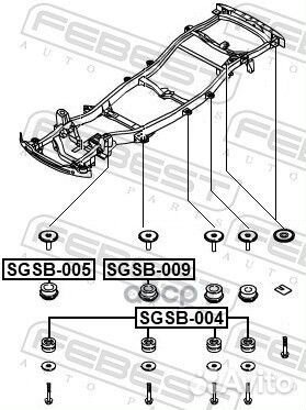 Подушка рамы ssangyong sgsb-004 Febest