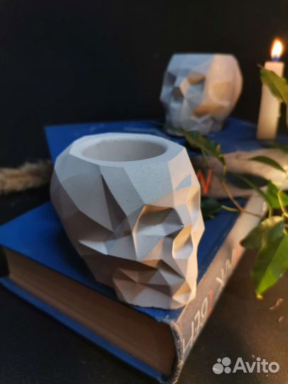 Череп органайзер из гипса