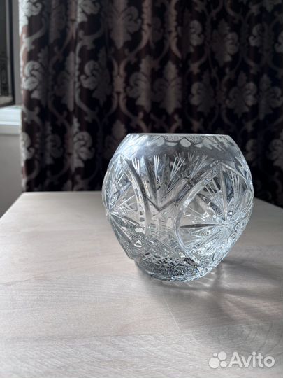 Хрустальная ваза-конфетница СССР