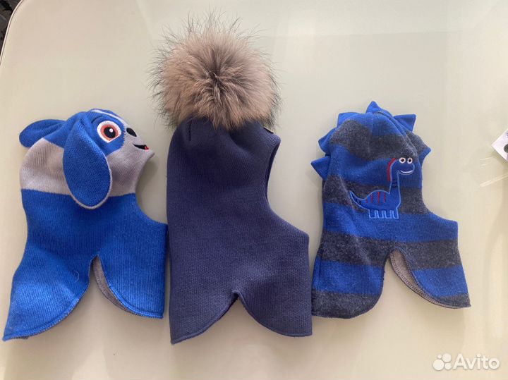 Шапка шлем балаклава малышу на окр. 36-42 см