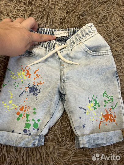 Джинсовые шорты комбинезоны 92cm