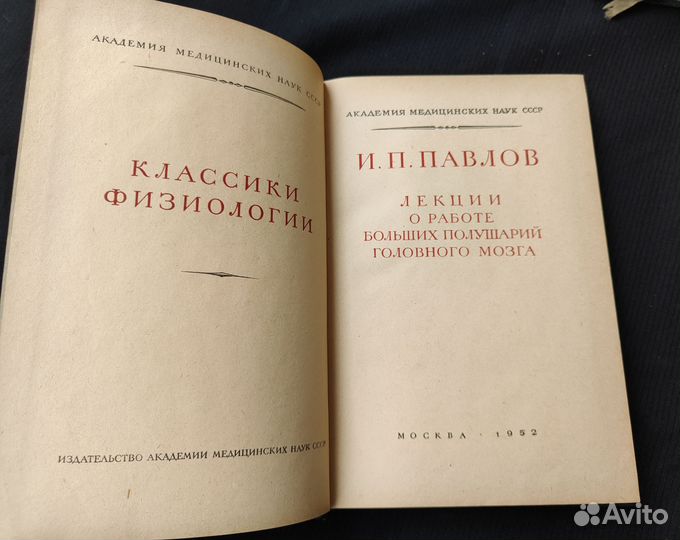 Павлов. Лекции о работе головного мозга. 1952