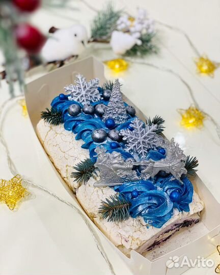Меренговый рулет, торт