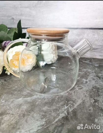 Чайник заварочный стеклянный Новый