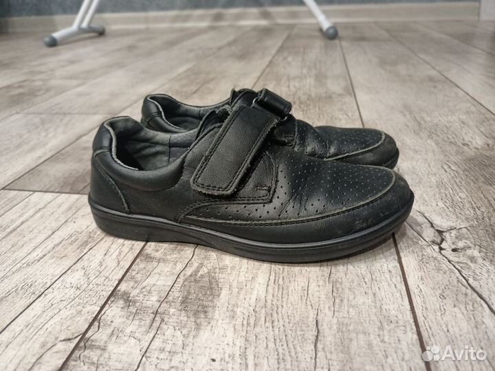 Кожаные туфли в школу 32