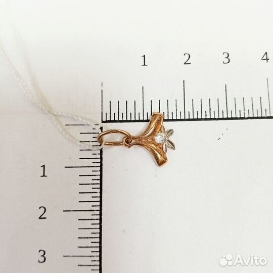 Подвеска с синтетическим камнем Золото