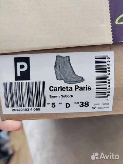 Ботильоны clarks 37