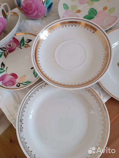 Сервиз чайный Польша, Дулево, Песочное блюдца