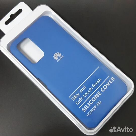 Силиконовый чехол на Honor 30S синий