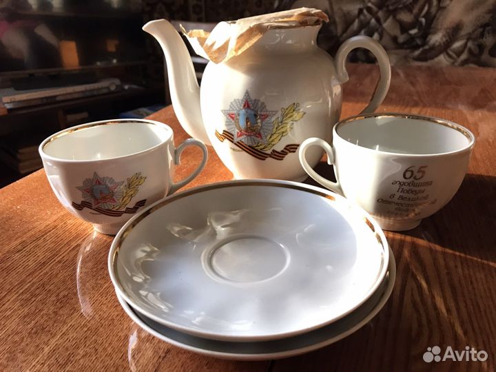 Чайный сервиз СССР, чайники, чашки