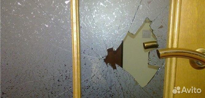 Замена стекла в межкомнатной двери.В Калуге и обл