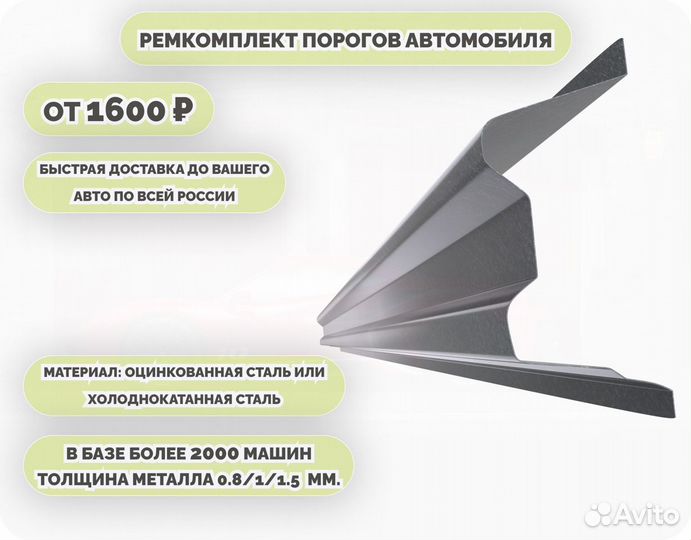 Пороги ремонтные на авто (ремкомплект)