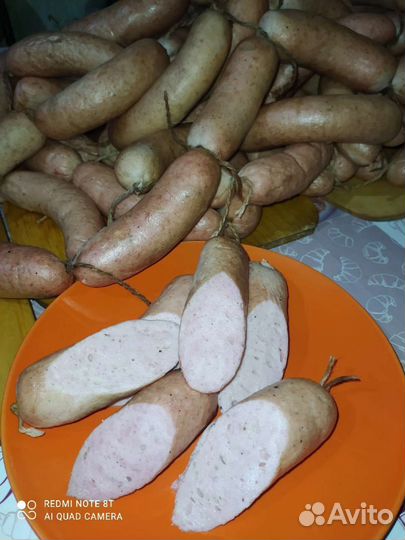 Домашняя докторская колбаска, сосиски, сардельки