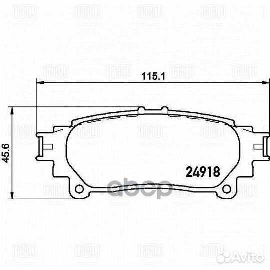 PF 4113 колодки дисковые задние 115x46x15 Lexu