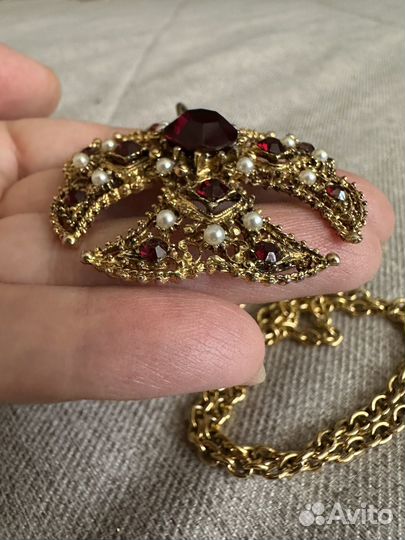 Винтажный кулон Dorene на цепочке 75 см США