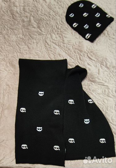 Комплект шапка и шарф Karl Lagerfeld оригинал