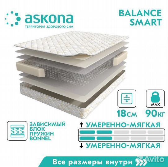 Матрас Аскона Balance Smart 140х200