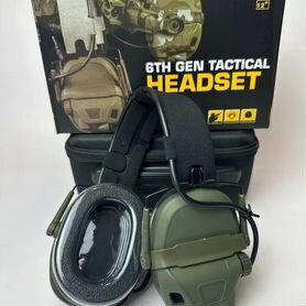 Наушники 6TH GEN tactical headset олива