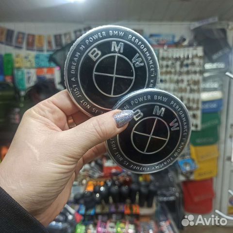Эмблема бмв черная новый образец 82мм