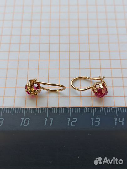 Золотые серьги 583 проба, СССР
