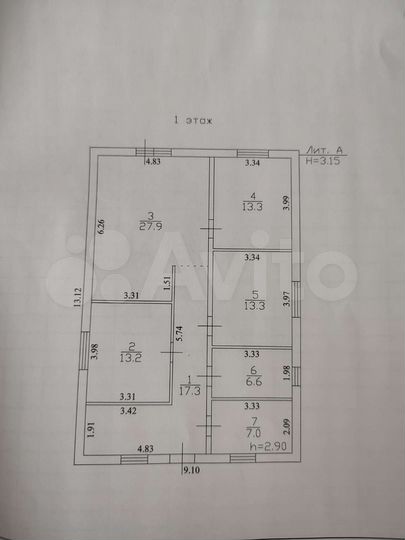 Дом 104 м² на участке 6 сот.