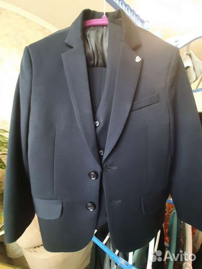 Школьный костюм для мальчика 134 синий