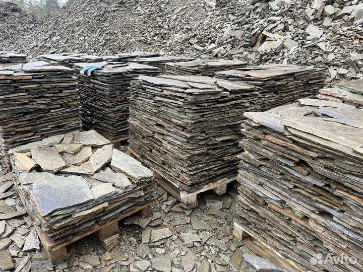 Камень плитняк природный строительный