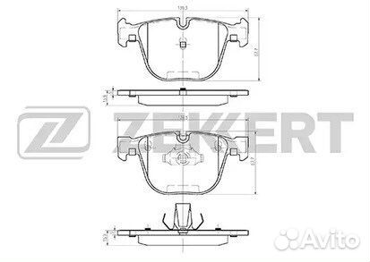 Тормозные колодки задние BMW X5 2006-2018