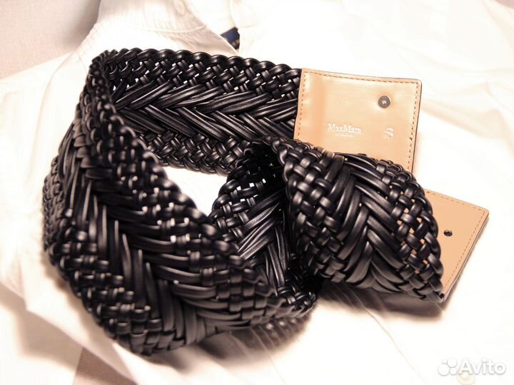 MAX Mara/Ремень (S) /плетеный/черный/женский