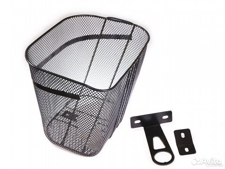 Корзина вело серебристая для доставки