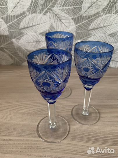 Хрустальные фужеры СССР (рюмки на ножке)