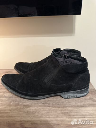 Ботинки зимние замшевые черные Baldinini