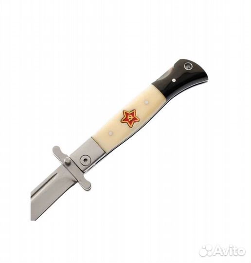 Нож Финка нквд складная со штифтом акрил белый+чер