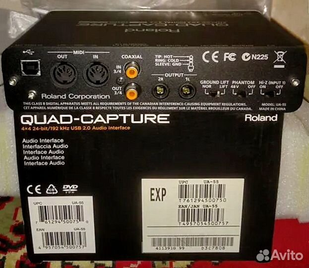 Внешняя звуковая карта Roland UA-55 Quad-Carture