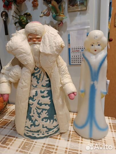 Дед мороз из ваты и снегурочка СССР
