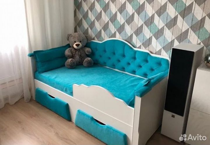 Детская кровать Фея с мягкой спинкой