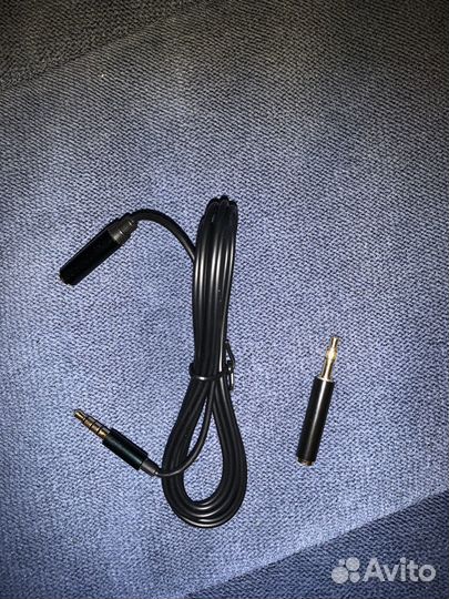 Микрофон петличный и кабель 2м
