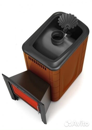 Печь банная Ангара 2012 Inox Витра зк то терракот