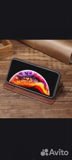 Кожаный флип чехол на Samsung Galaxy J7