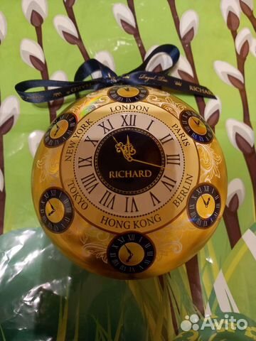 Банка из под чая часы ширина 11см длинна 11см