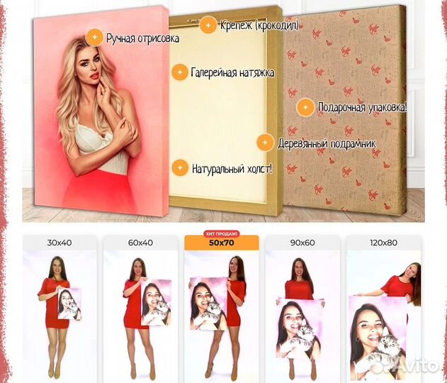 Портрет по фото (много стилей)