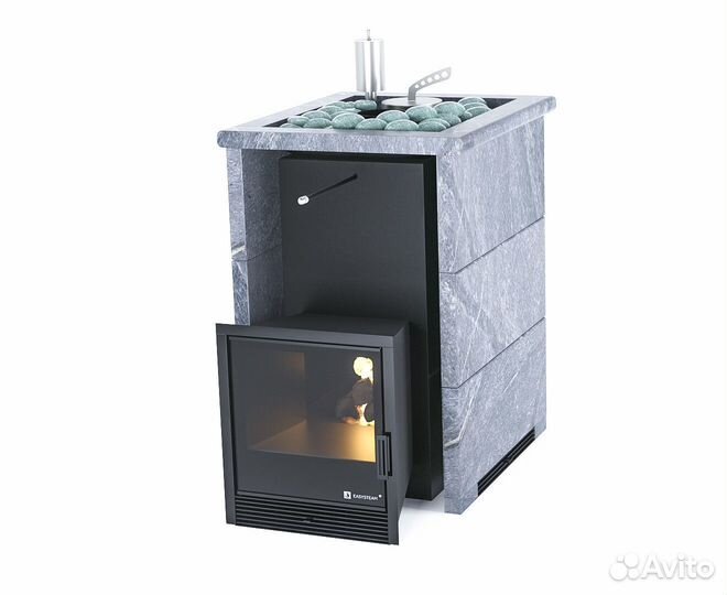 Печь банная Анапа в кожухе открытый верх