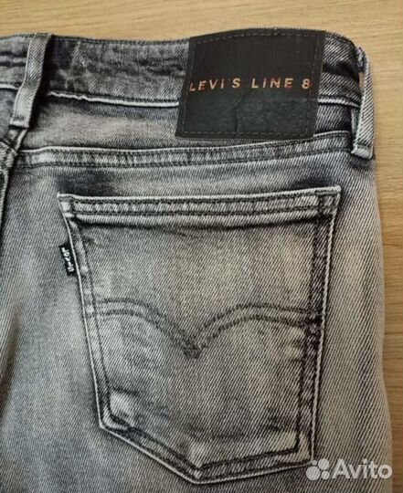 Серые женские джинсы Levis,line 8,р.42-44