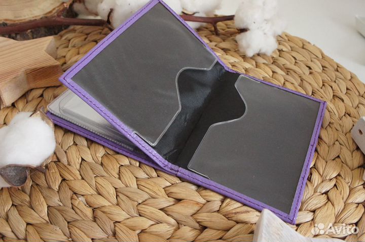 Обложка 2в1 автодокументы + паспорт сиреневая