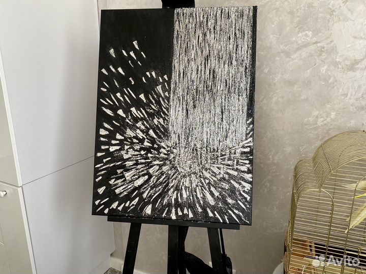 Картина интерьерная рельеф холст ручная работа